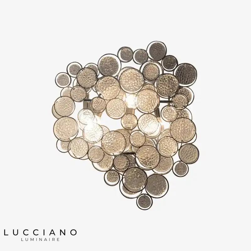 Crystal circles design LED wall light