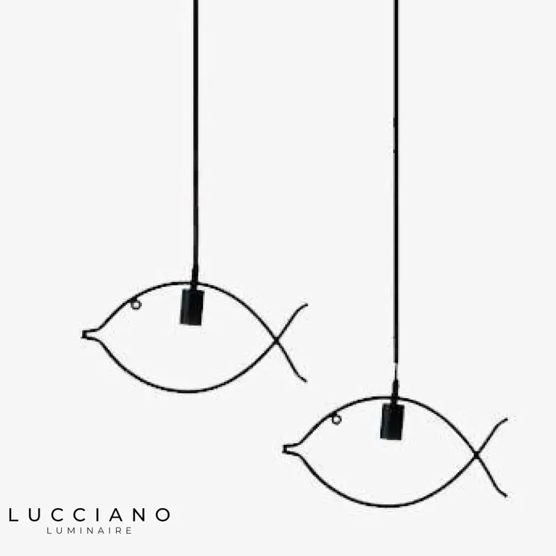 Elegant fish design pendant light