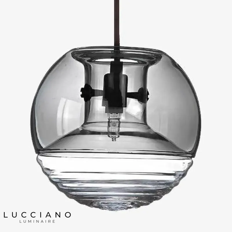 Smoked glass Flask pendant light