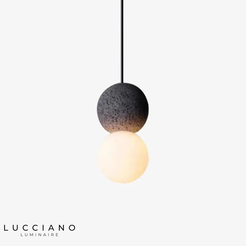 Cement and Glass Design Lamp