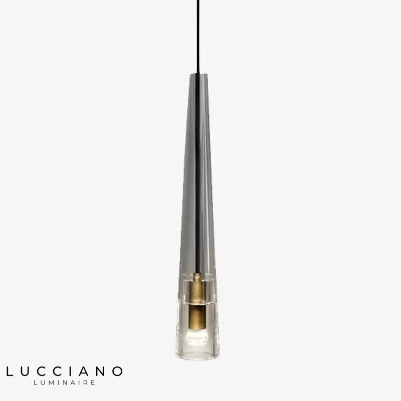 Luxury LED crystal glass suspension design