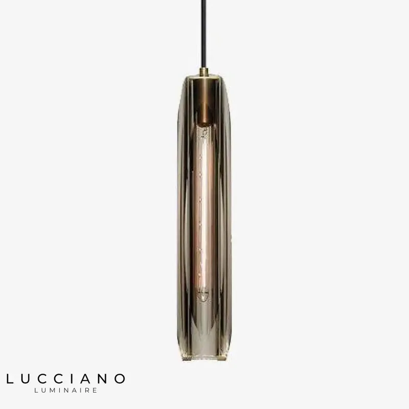 Smoked Crystal Glass LED Chandelier