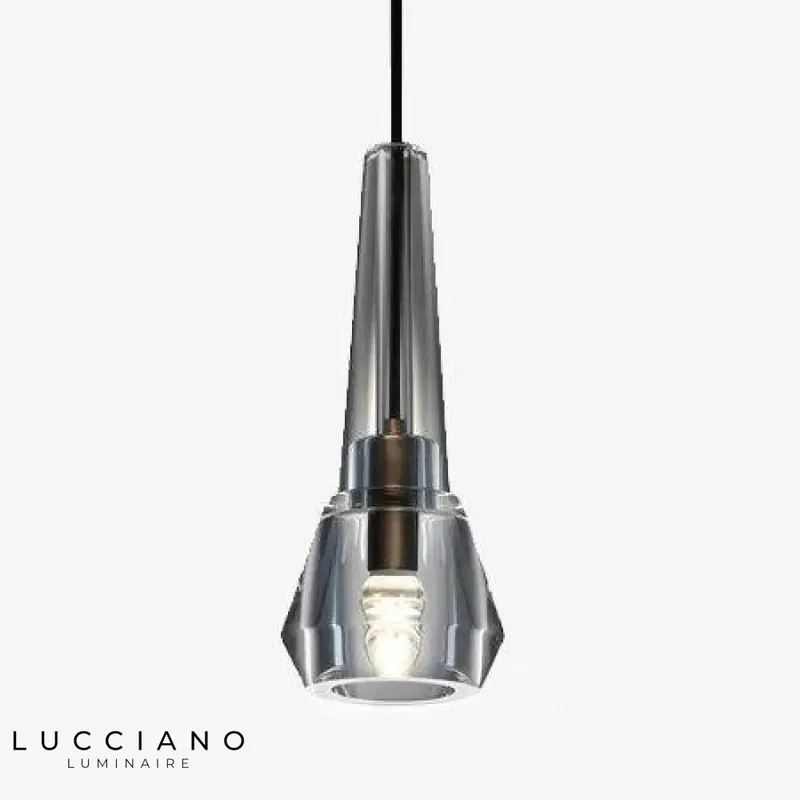 Smoked Glass Conical LED Chandelier