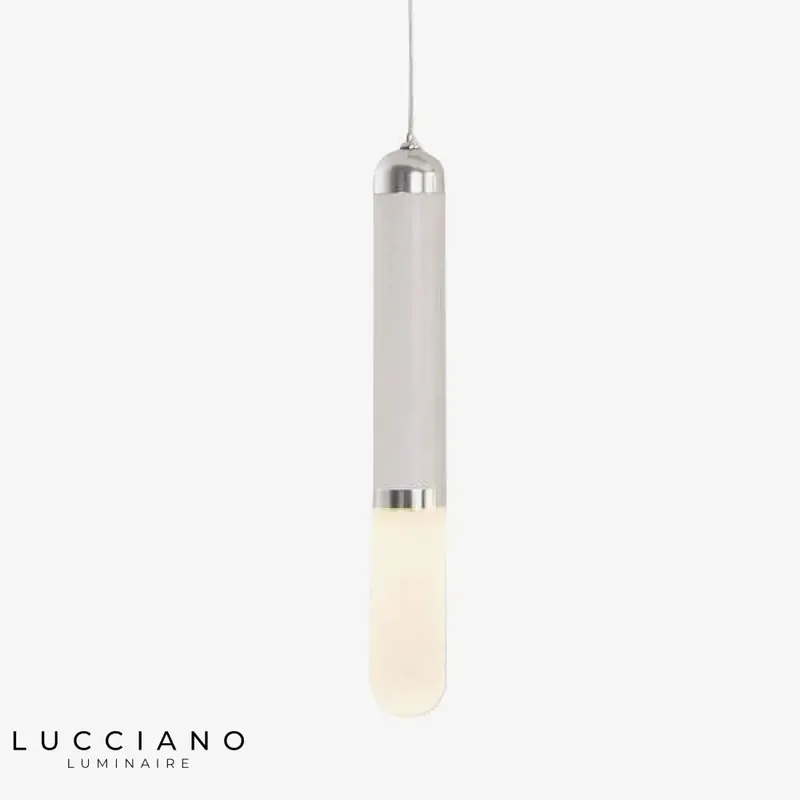 Vintage White Cylinders LED Pendant Light