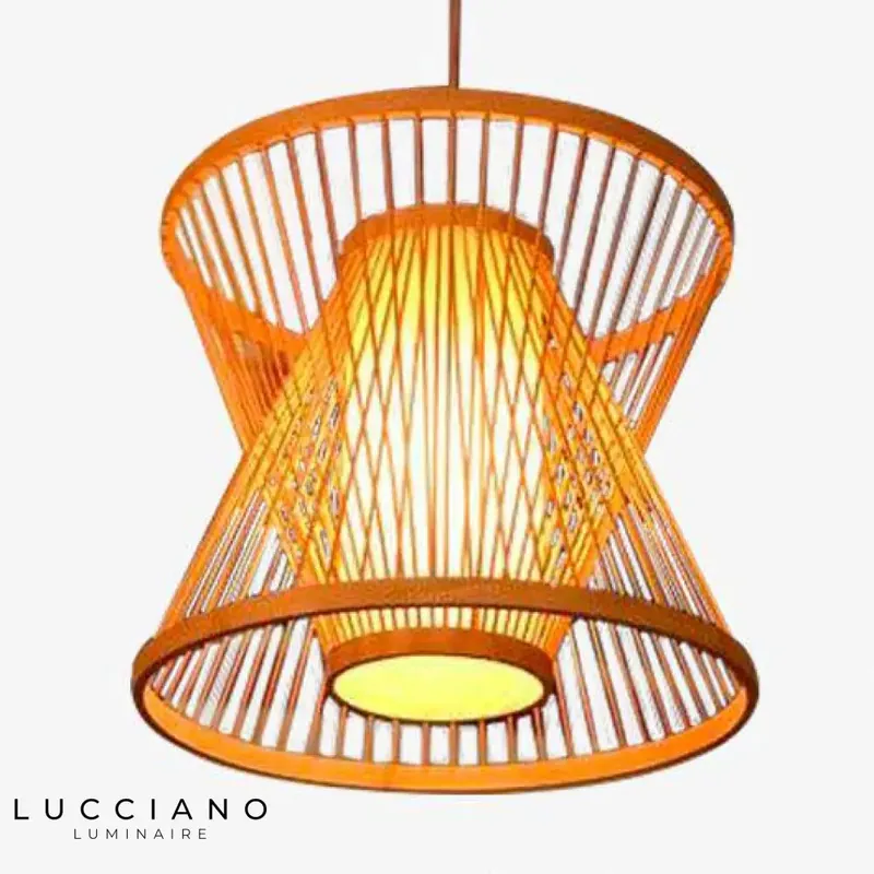 Bamboo rattan pendant light