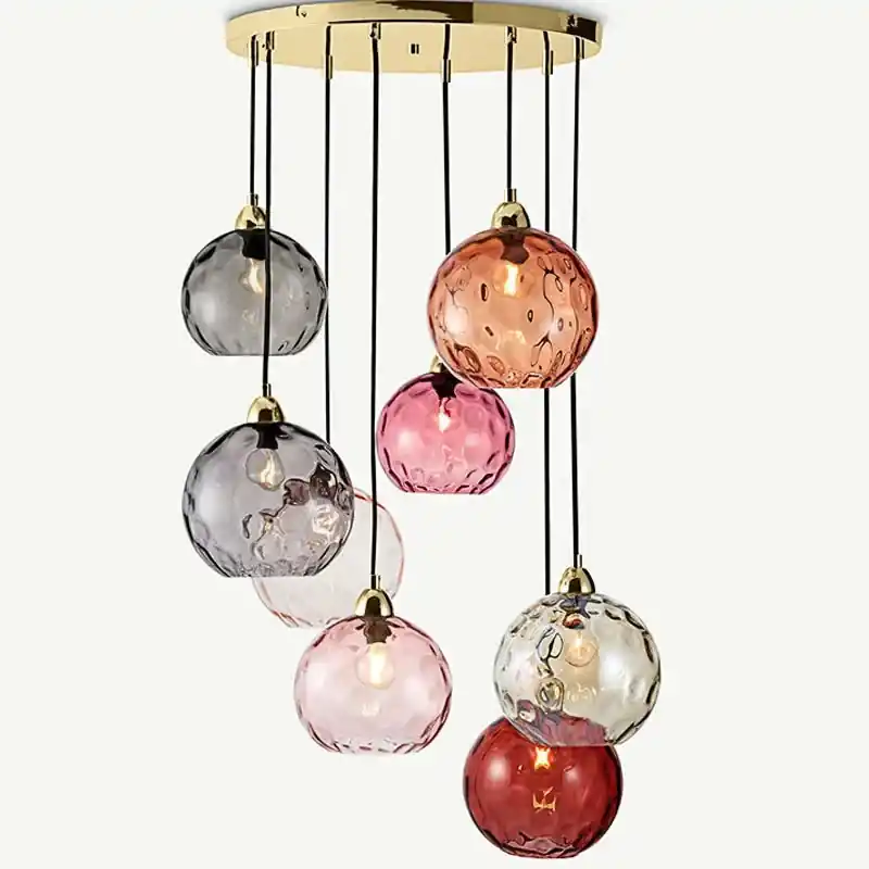 Scandinavian design crystal ball chandelier