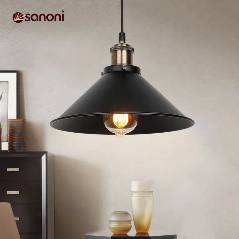 Stylish Industrial Black Loft Pendant Light