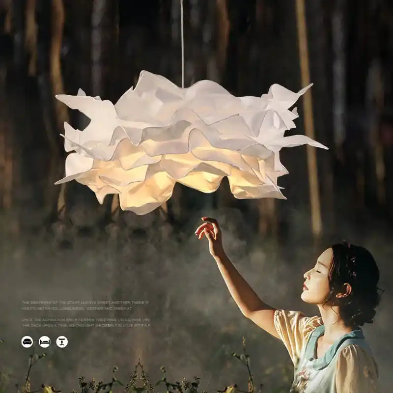 Refined White Paper Chandeliers