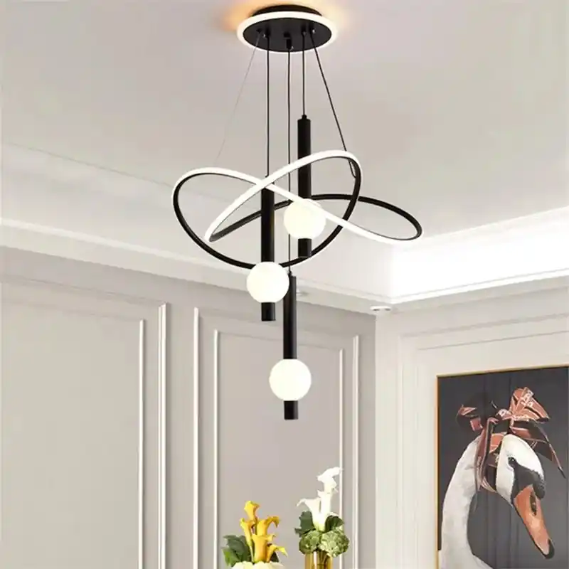 Chic Minimalist Illuminated Chandelier