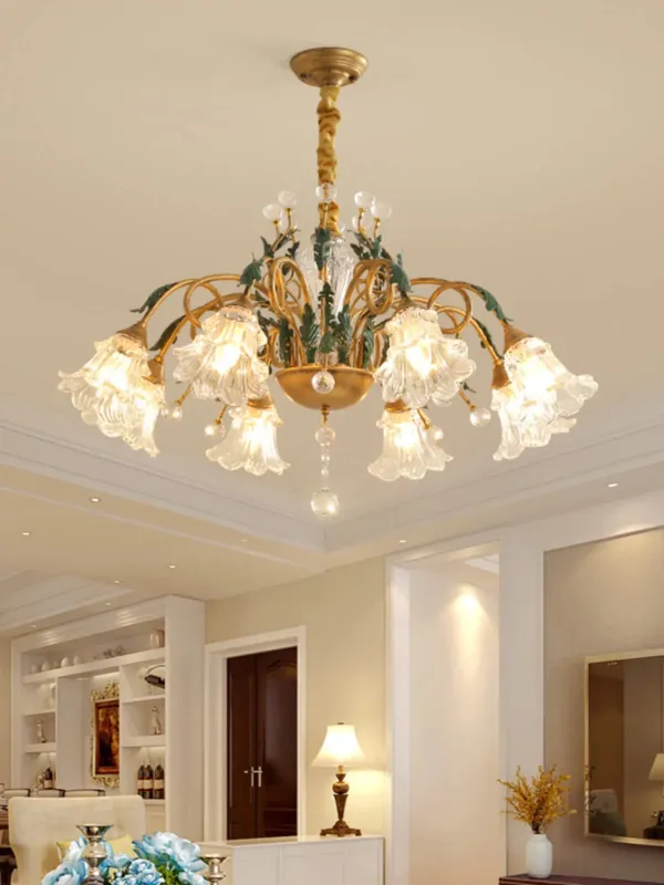Urban chandelier metallic crystal design