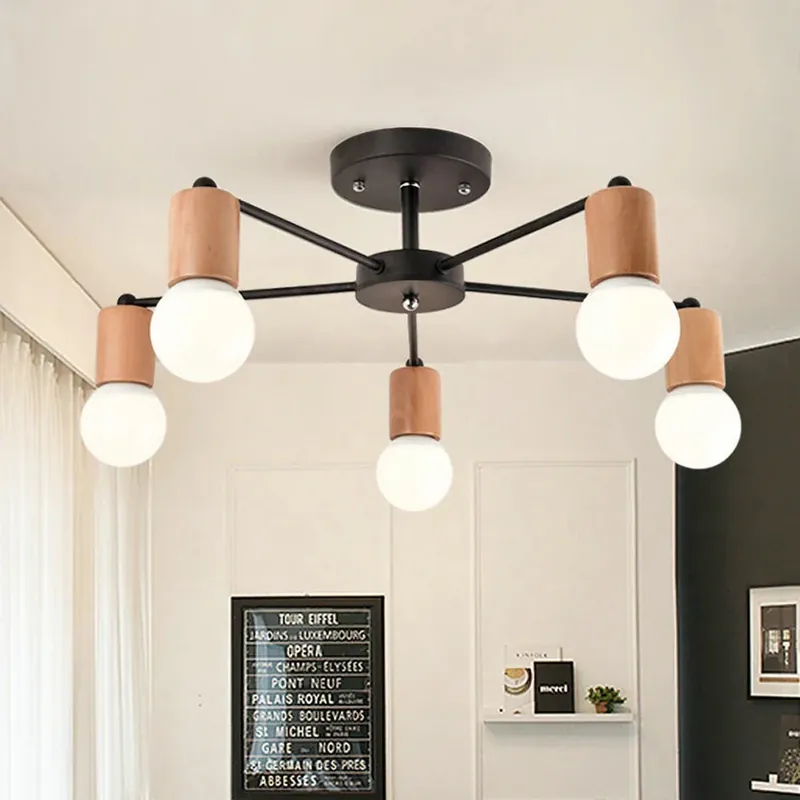 Sleek Minimalist Industrial Sputnik Chandelier