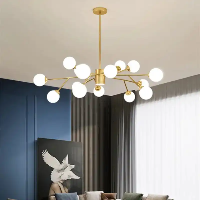 Contemporary Nordic Glass Chandelier.