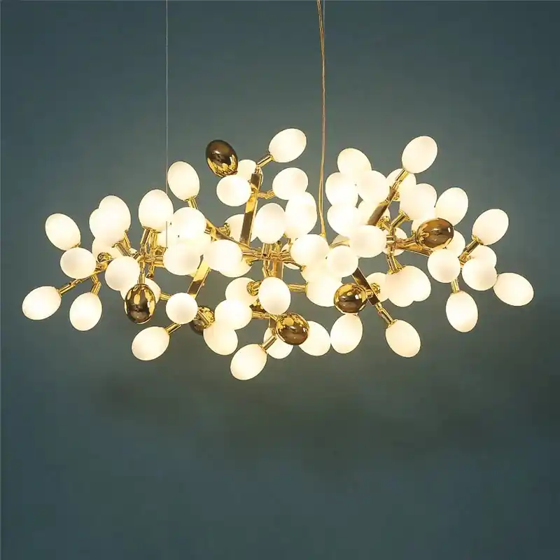 Modern Gold Grape Design Pendant Light
