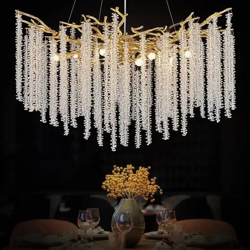Architectural Round Crystal Chandelier