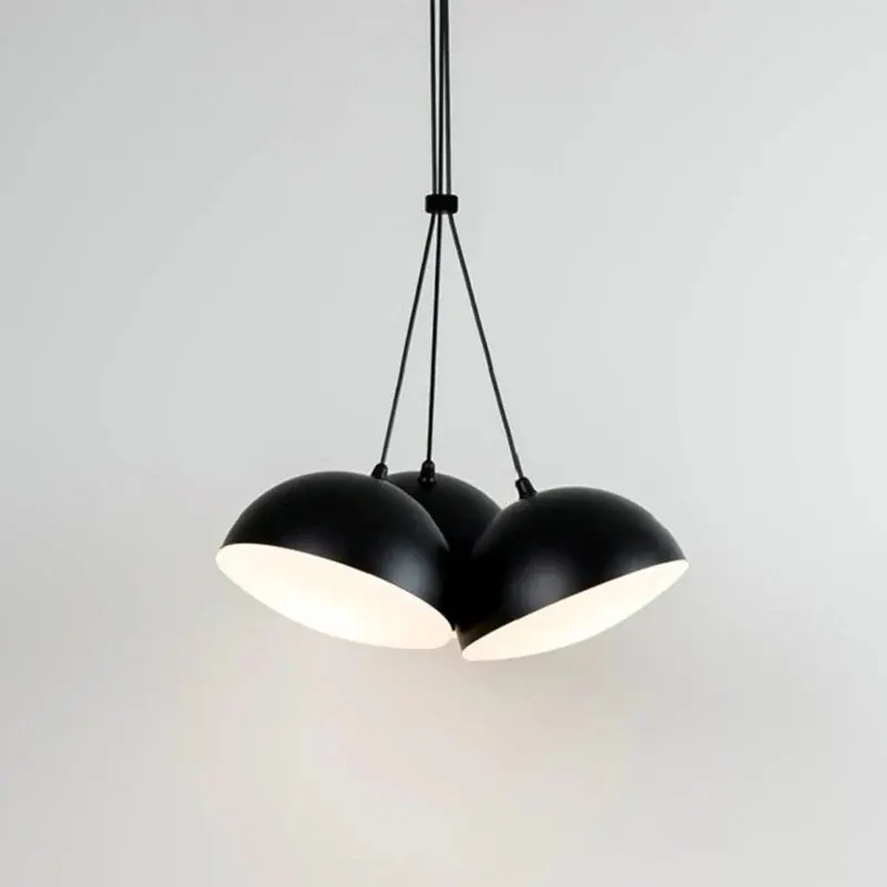 Contemporary black minimalist chandelier