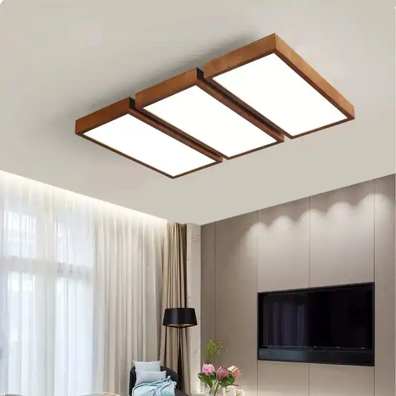 Modern wooden LED pendant light