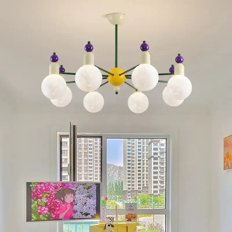 Bright contemporary designer chandelier