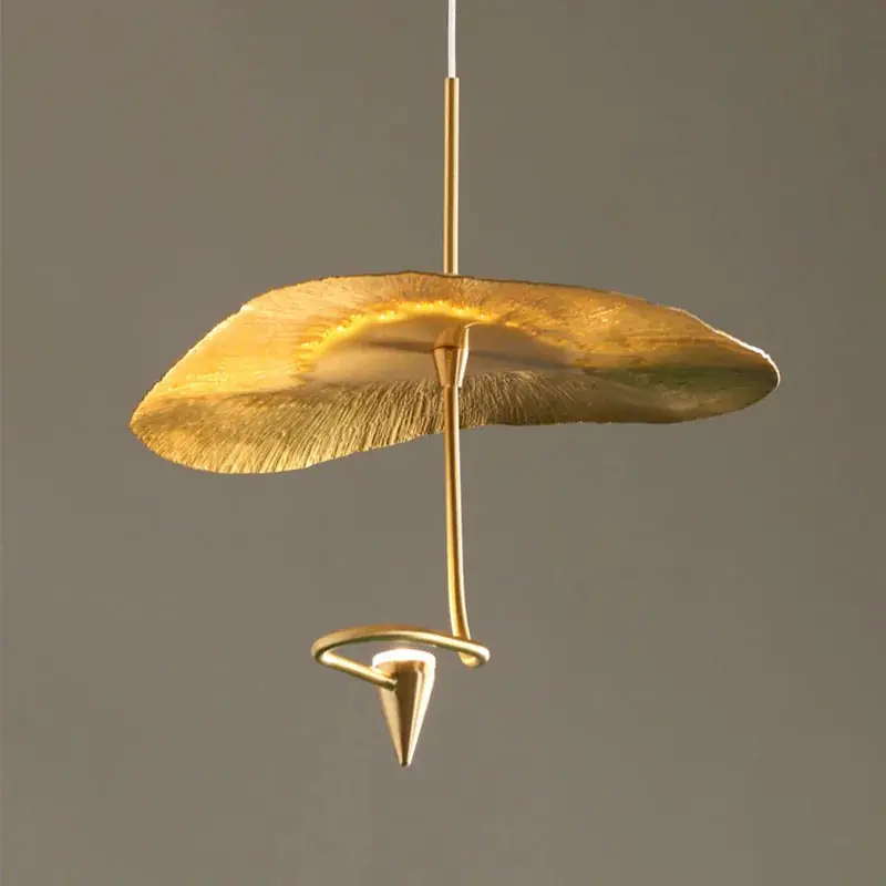 Sleek chic copper LED chandelier
