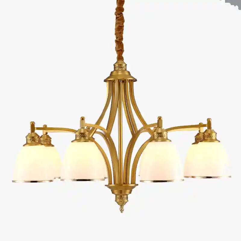 Elegant Contemporary Copper Chandelier