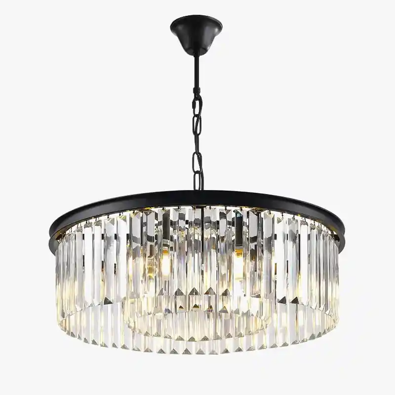 Elegant Crystal Chandelier Luxury Living Room
