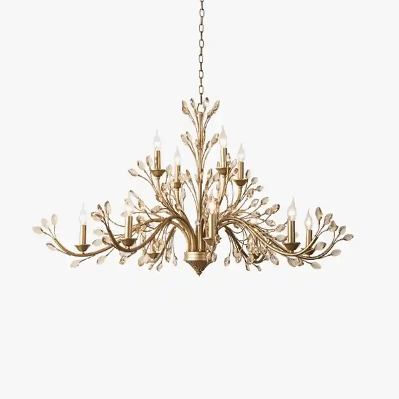 American vintage chandelier with sparkling crystals