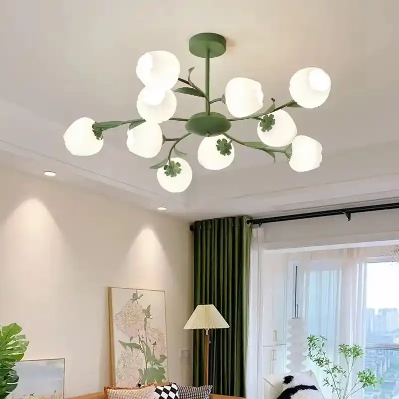 Modern design chandelier with luminous petals