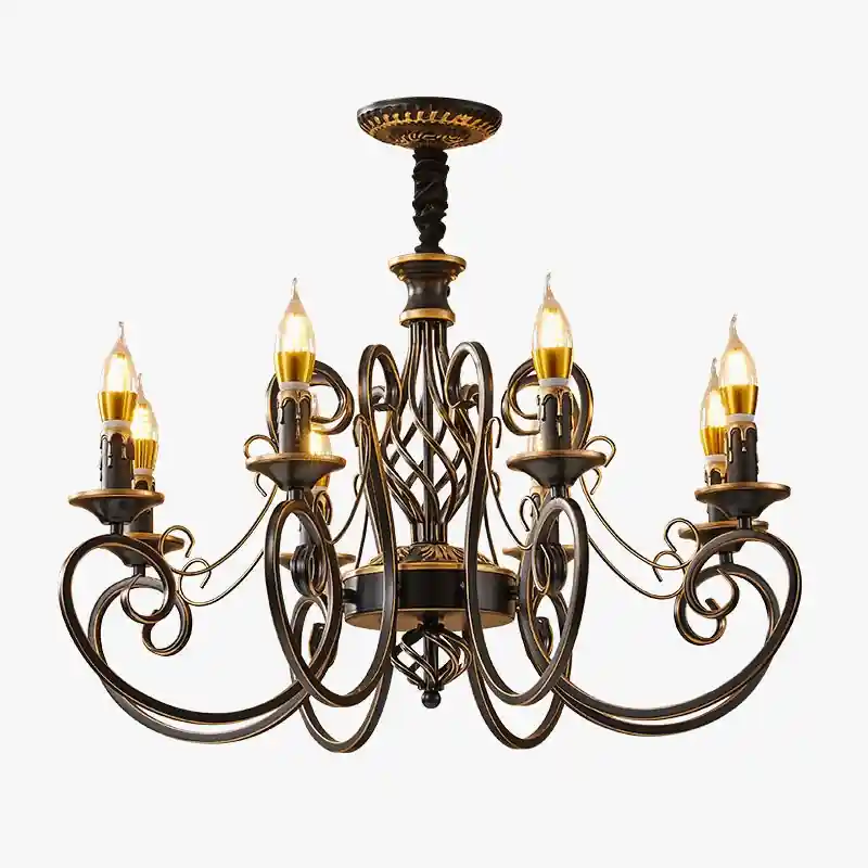 Vintage wrought iron chandelier