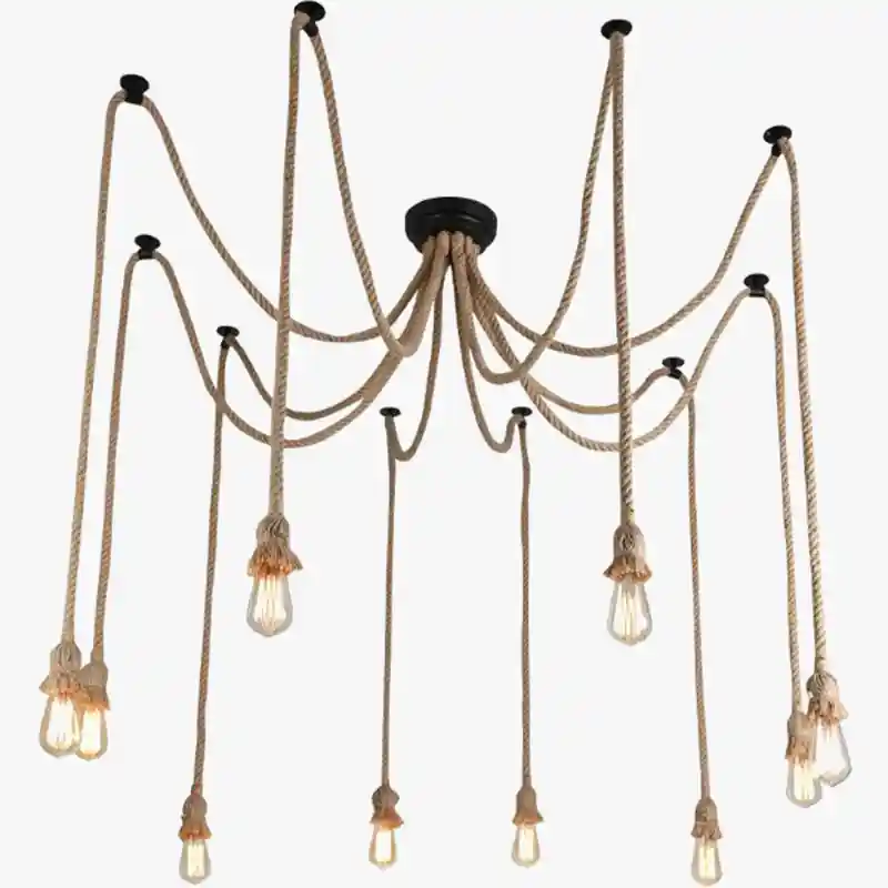 Vintage handmade retro industrial chandelier