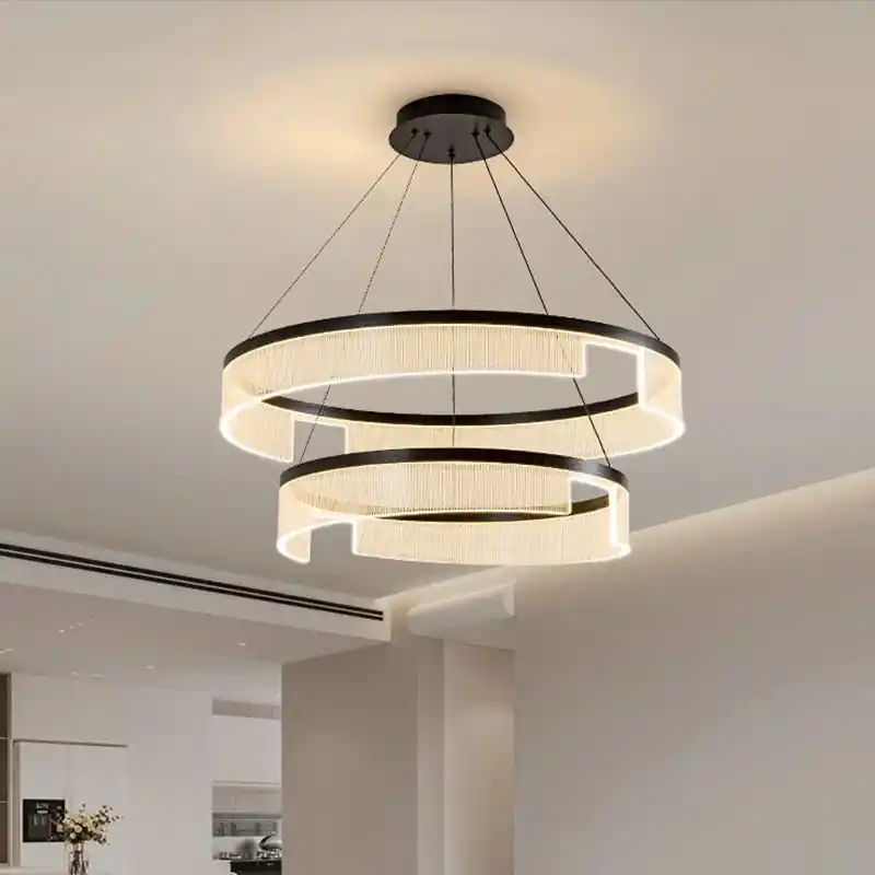 Bright circular modern LED chandelier