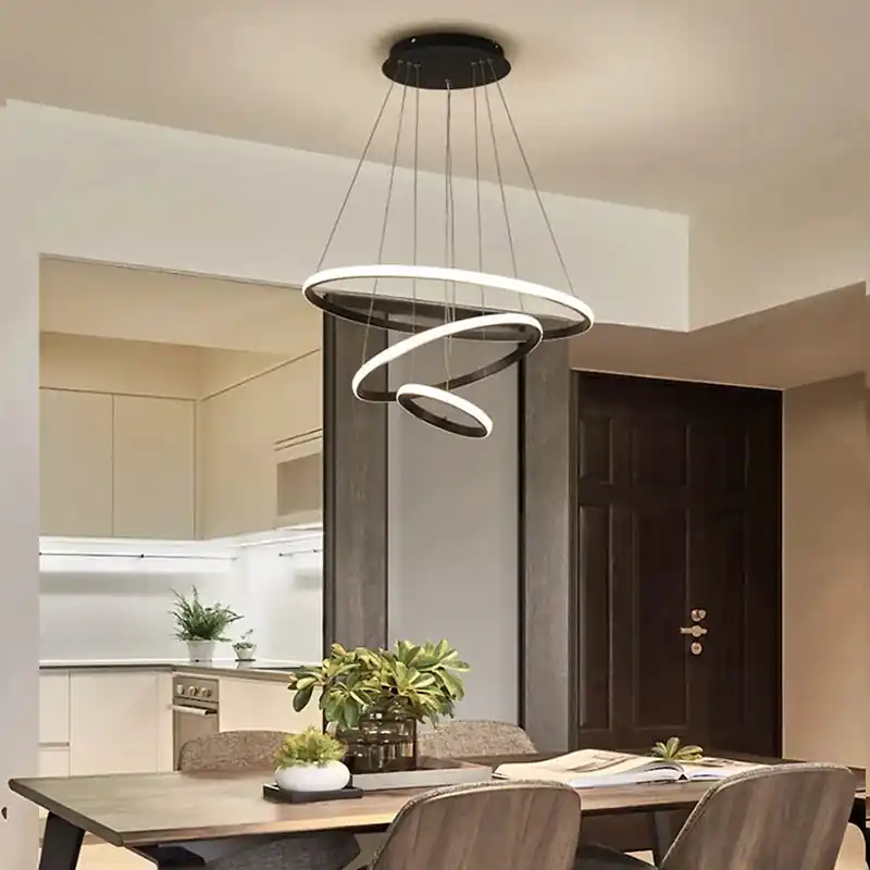 Sleek Modern Aluminum Chandelier