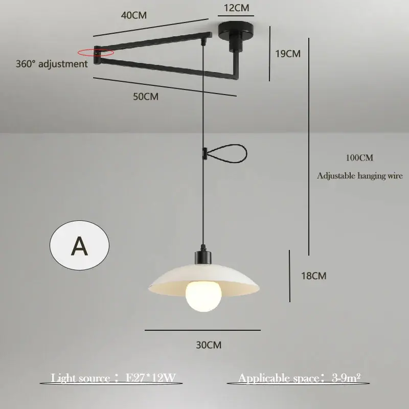 Sleek contemporary rotating chandelier