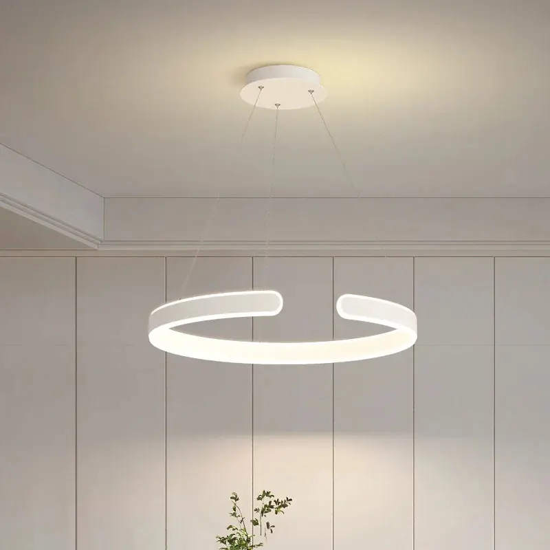 Sleek modern bright chandelier