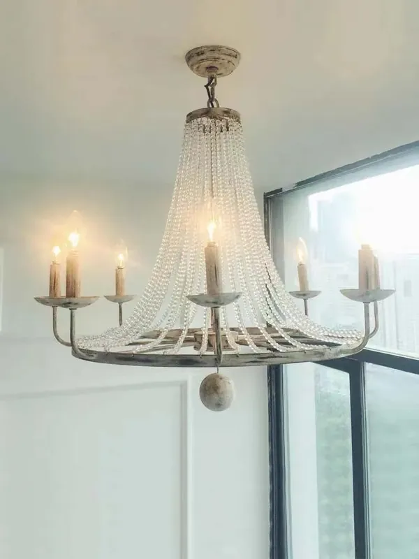 Vintage Gold Industrial Retro Chandelier