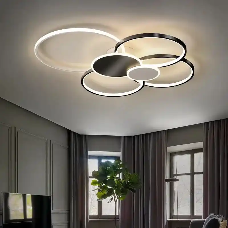 Contemporary luminous crystal chandelier