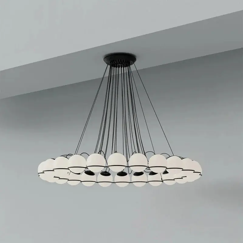 Transparent designer chandelier refined ambiance