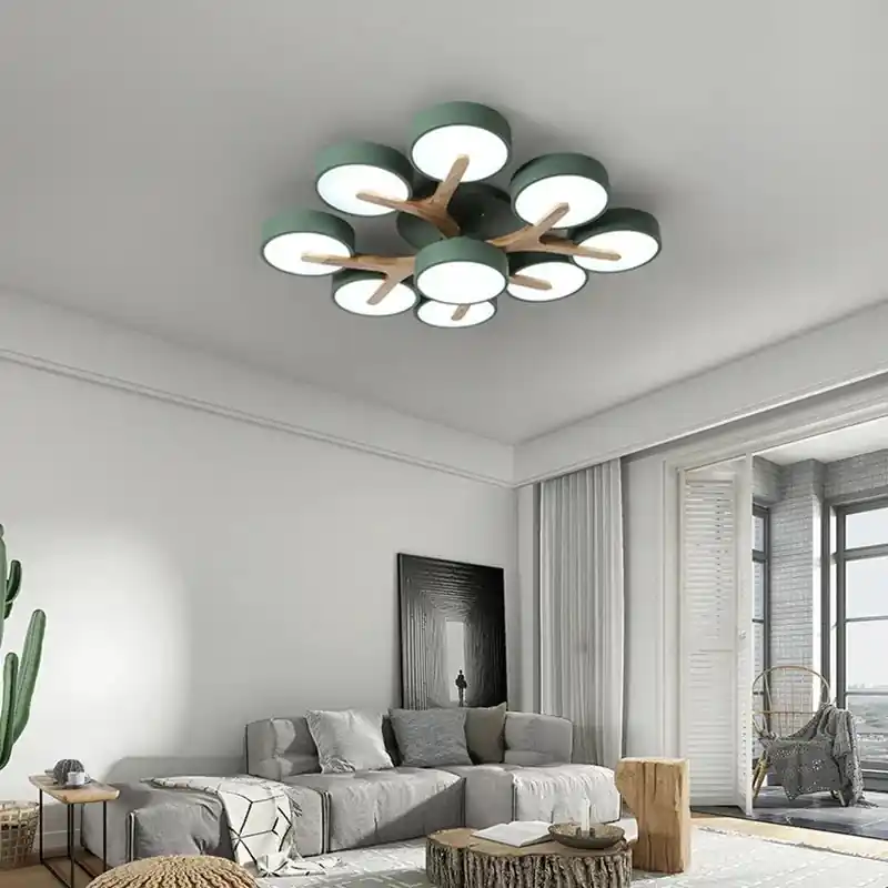 Radiant Scandinavian Wooden Chandelier
