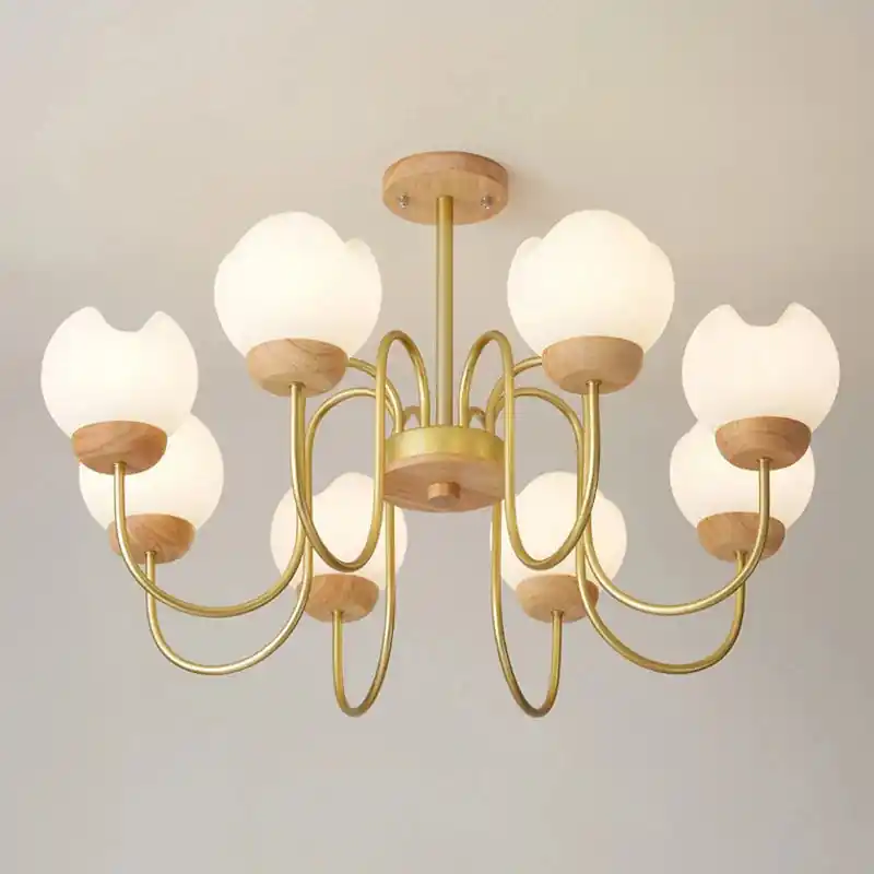 Nordic Warm Wood Chandelier