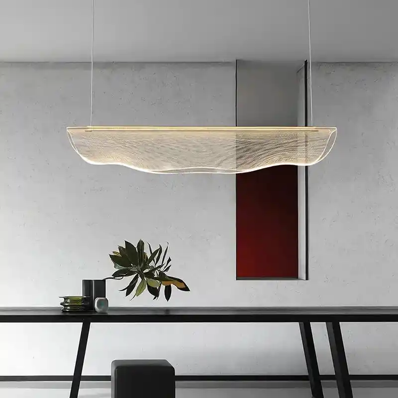 Modern clear glass chandelier