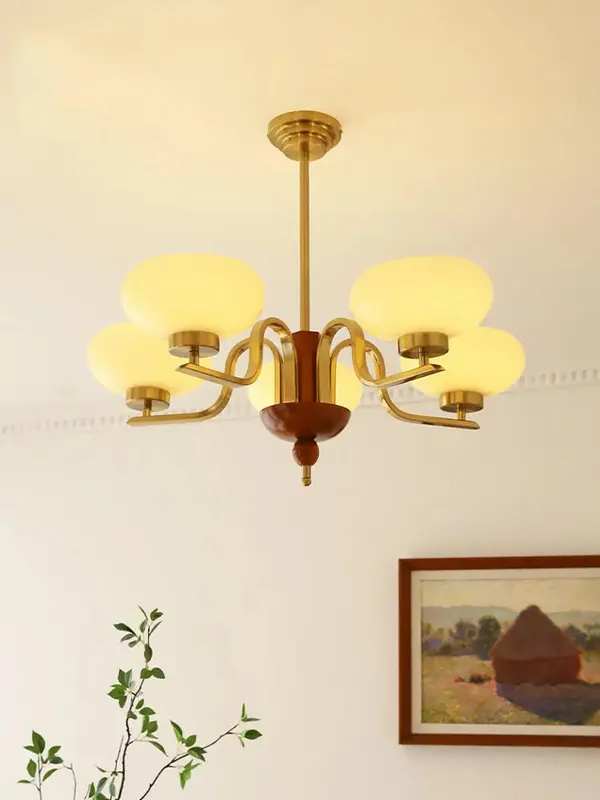 Bright retro-design chandelier.