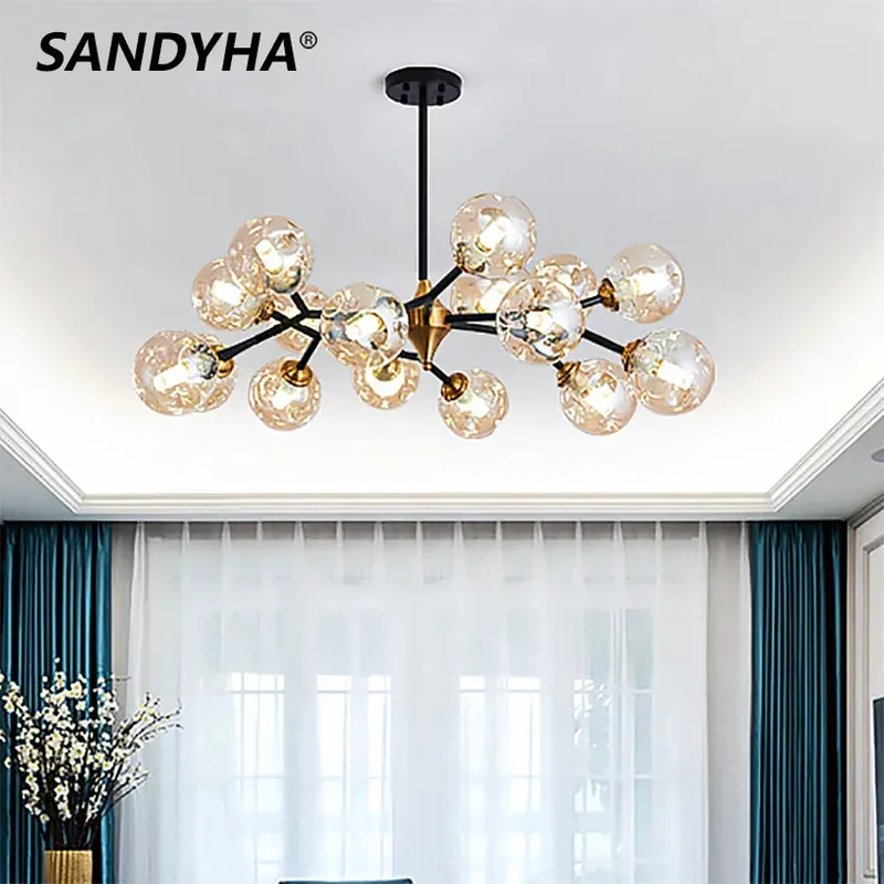 Nordic design glass chandelier.