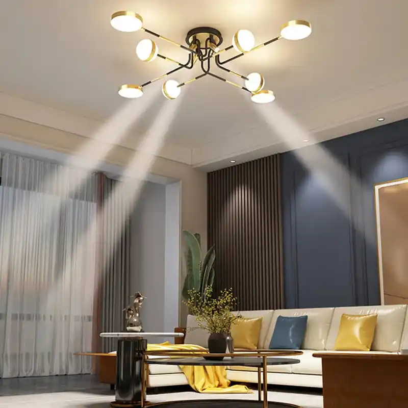 Sleek and bright LED chandelier