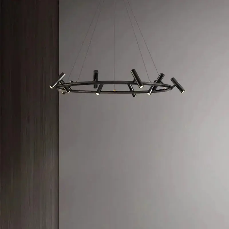 Elegant contemporary rotating LED chandelier