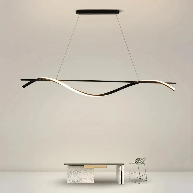 Contemporary Minimalist Aluminum Chandelier