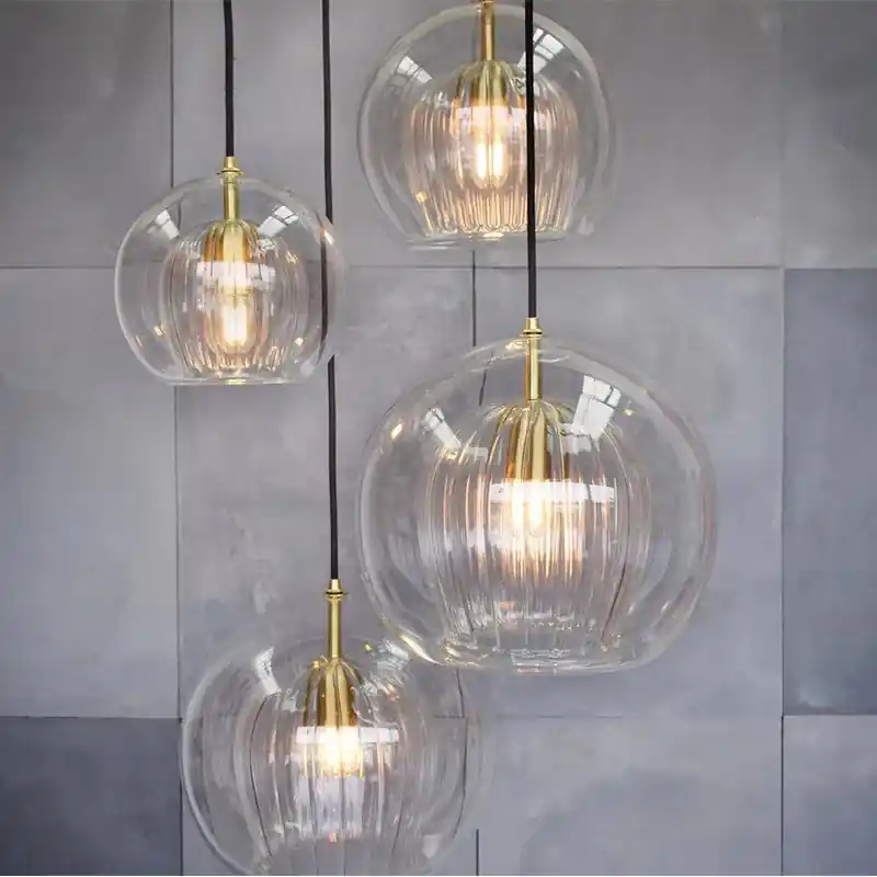 Elegant bright Nordic contemporary chandelier.