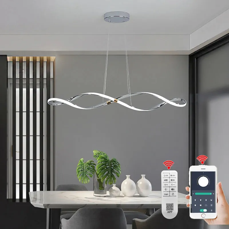 Remote-controlled designer LED chandelier