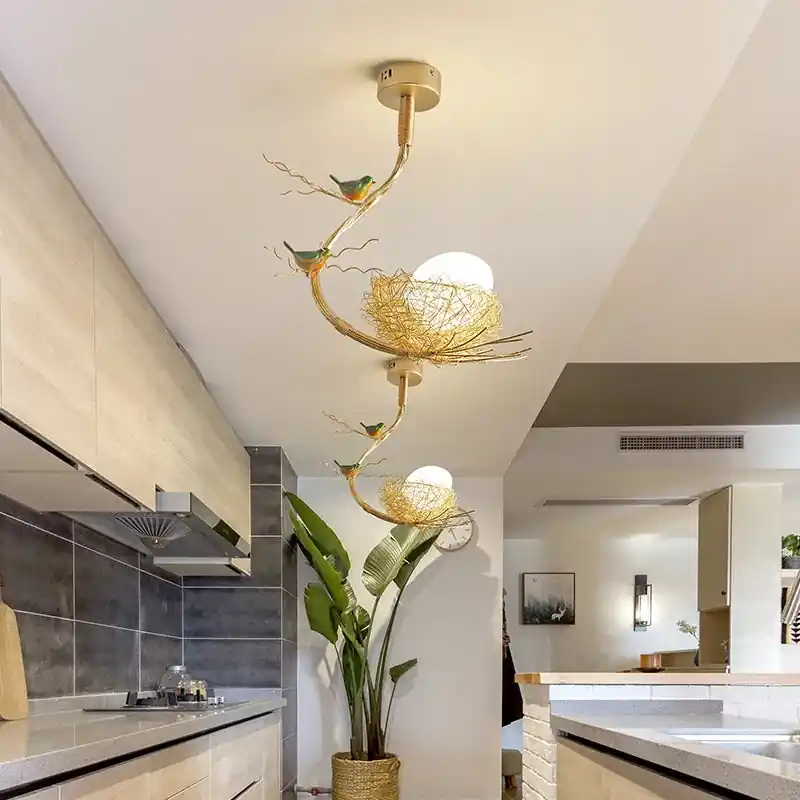 Suspended sleek design LED chandelier