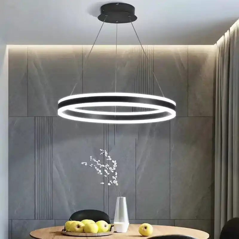 Elegant contemporary LED chandelier.