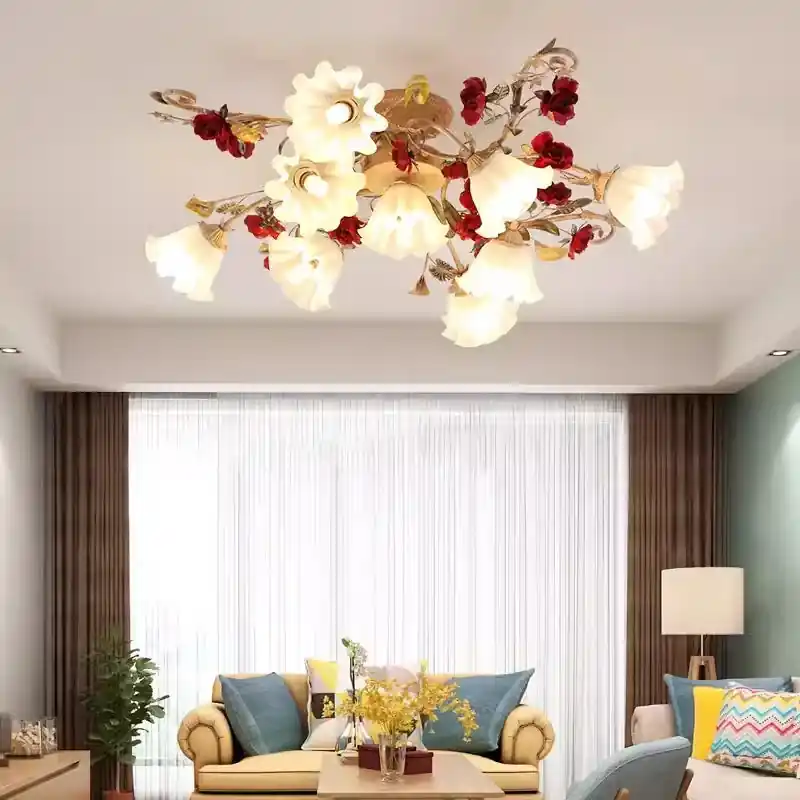 Romantic Vintage LED Floral Light Fixture