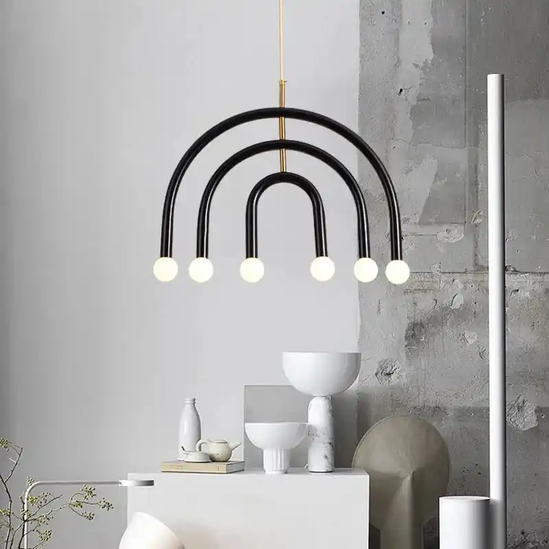 Rainbow design metal chandelier