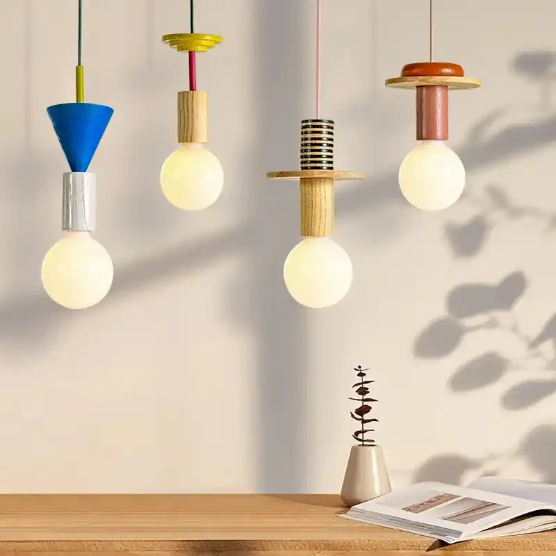 Elegant contemporary design wooden chandelier